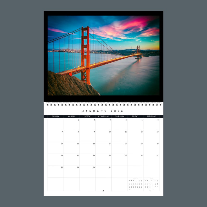 San Francisco Calendar 2024 Gift Idea for San Francisco Lovers Wall