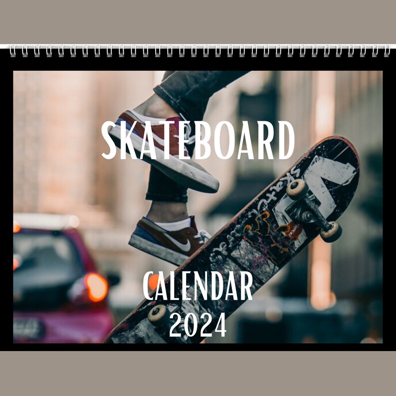 Skateboard Calendar 2024 Gift Idea for Skateboard Lovers Etsy