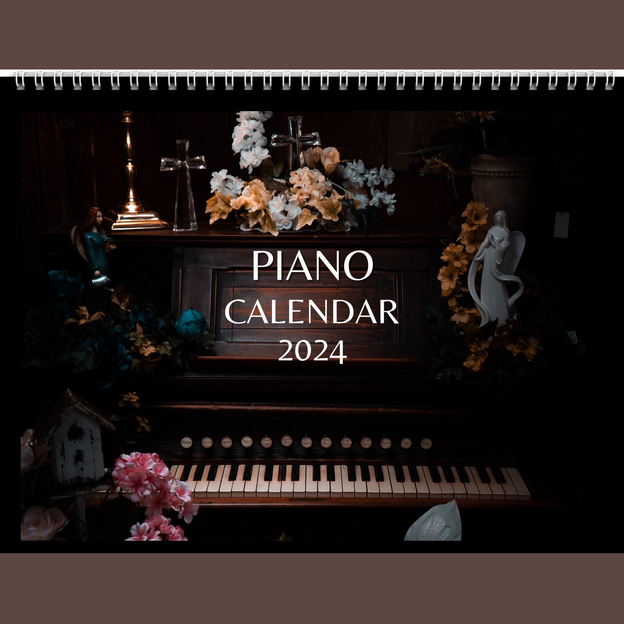 Piano Wall Calendar 2024, Great Gift Idea for Piano Lovers 