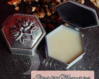 Handcrafted Solid perfume "Starlit Memories: Team Edward" (Blood Orange, Lavender fields, Amber)