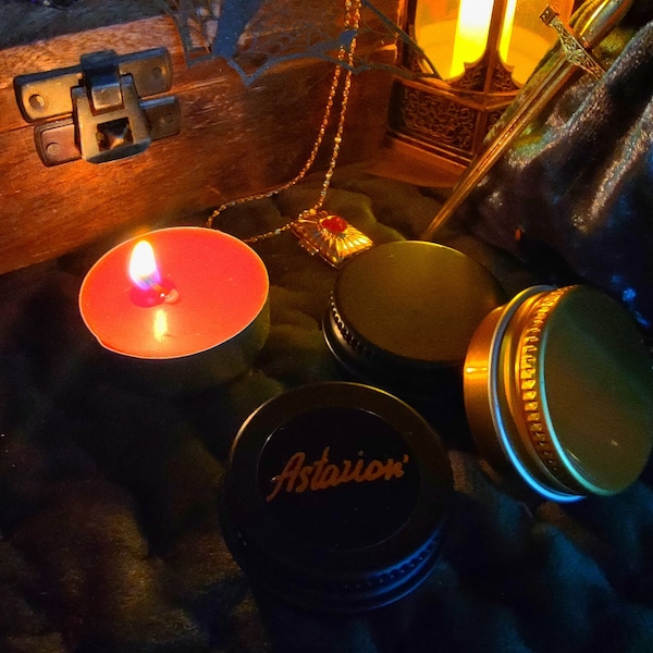 Handcrafted Solid perfume "Dark Desire: Astarion's Essence" (Bergamot, Rosemary, Brandy)