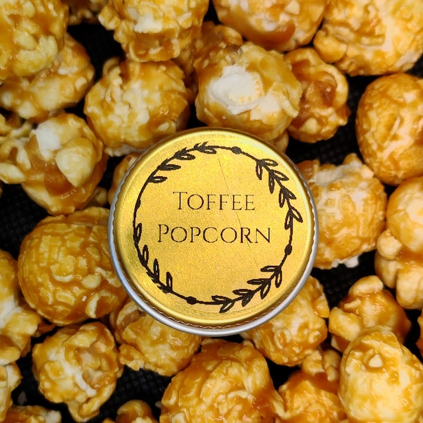 You smell like..."Toffee Popcorn" - Gourmand Solid perfume in a jar or Balm Stick