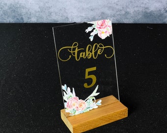 Floral Wedding Table Numbers