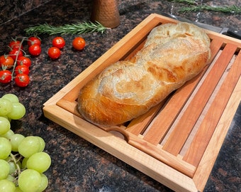 Bread Cutting Board with Crumb Catcher