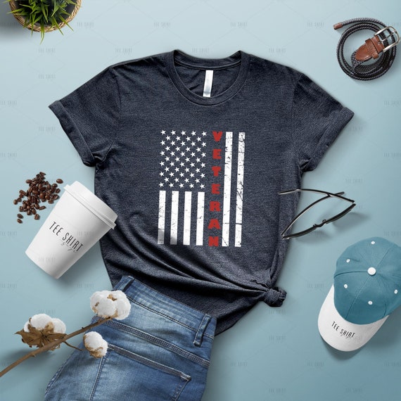 Veteran USA Flag Shirt Veterans Day Gift Gift For Patriot USA Tee Fathers Day Gift American Flag T-Shirt MRV249