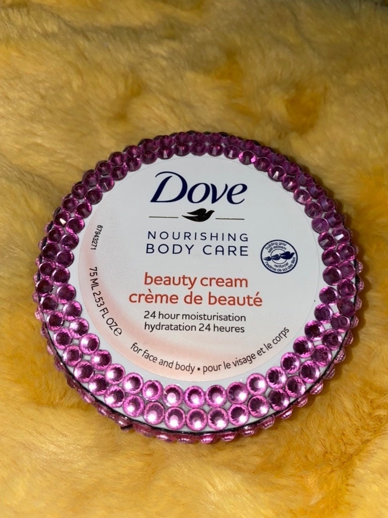Bling Bedazzle Dove Body Care Hand Cream Original 2.53 oz Rhinestone Aesthetic Trendy Y2k For Face and Body Pink Bling Bedazzle