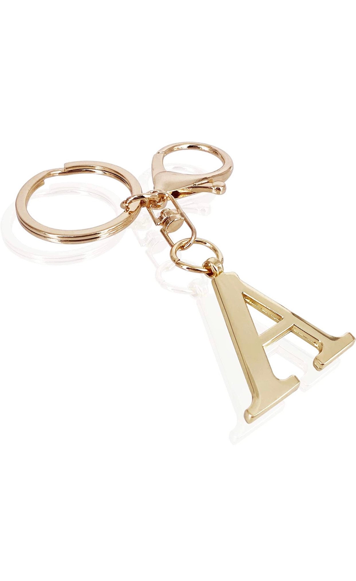 Golden Glitter Initial Letter Keychain Alphabet Key Chain - Temu