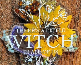 Practical magic there&#39;s a little witch in all of us hanging plaque,Practical Magic decor, Witchcraft Talisman, Witch decor,Witchy gift ideas
