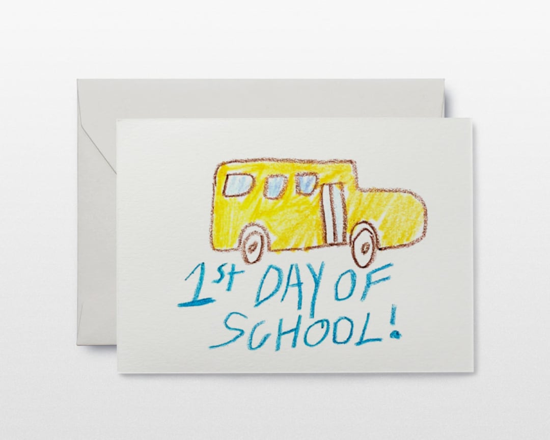 Printable 5x7 Digital Greeting Card | First Day of School Card | Back ...
