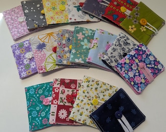 Needle case, needle book, needle box, small, floral pattern