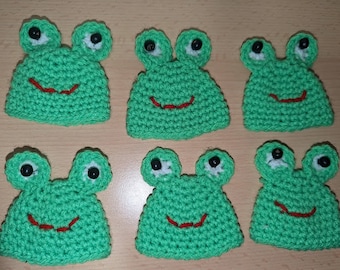 Chauffe-oeufs grenouille vert crocheté 2, 4 ou 6 pièces