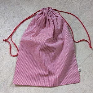 Wäschesack Wäschebeutel Reisebeutel Aufbewahrungsbeutel 41x 58  cm rot gestreift