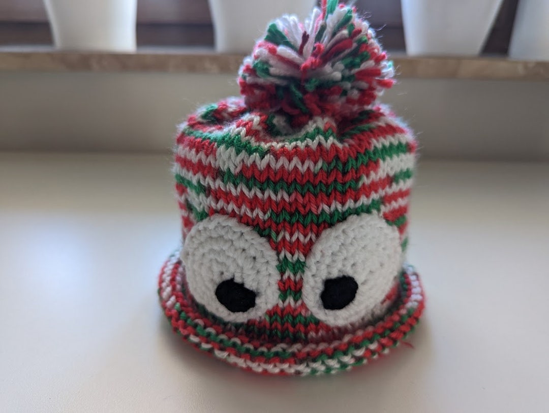Toilet Hat Toilet Roll Hat Toilet Paper Hat Knitted Pompom Etsy