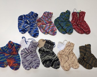 Chaussettes bébé tricotées premières chaussettes 10 cm 3-6 mois