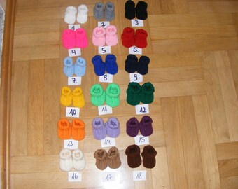 Babyschuhe Strickschuhe Hausschuhe Größe und Farbe wählbar