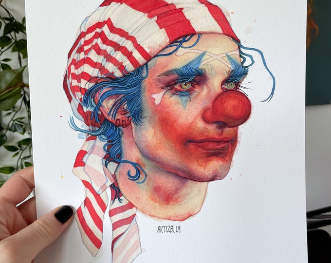 clown A4 Art Print wall art