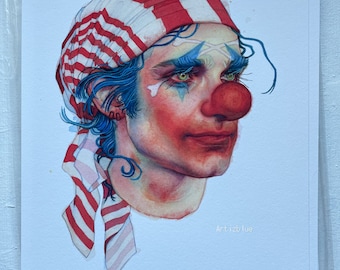 clown misdruk A4 Art Print kunst aan de muur