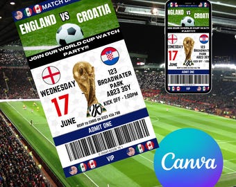 England Fixtures 2026 Editable Invitations – Instant DIGITAL Download