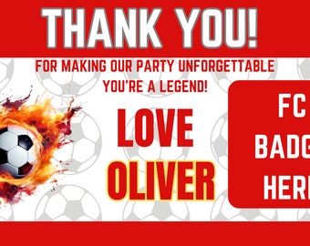 Manchester United Thank You Treat Box Label (Digital Editable SVG)