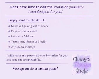 Custom Invitation Design – I Can Create It For You! (DIGITAL FILE)
