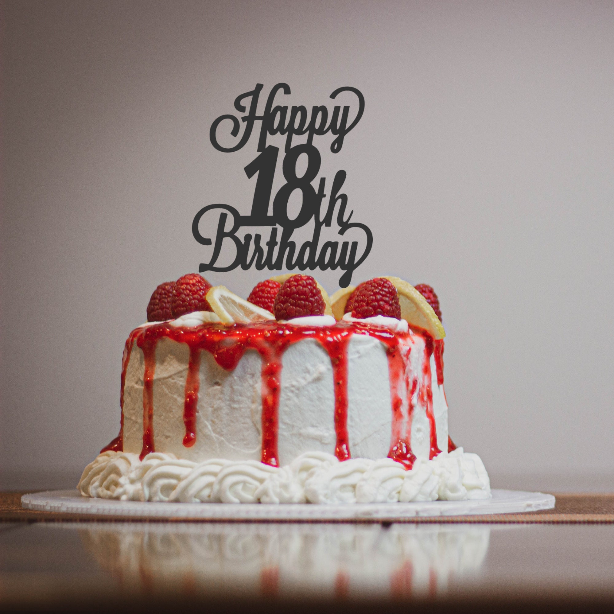 Happy 18th Birthday Cake Topper SVG: Digital Download - Etsy