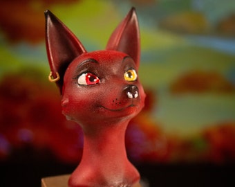 3D Printed Fox Bust: Paintable Furry Art