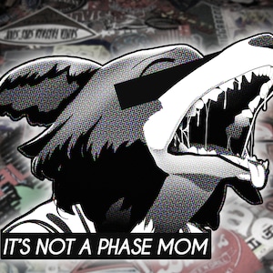 Fur-Generation Sticker | Wolf Waifu Sticker | It&#39;s Not a Phase Mom | Furry Sticker | Wolf Sticker | Anime Sticker