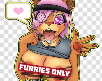 Nitska Lioness Vinyl Sticker: Furry Anime Merch (3x3 in)