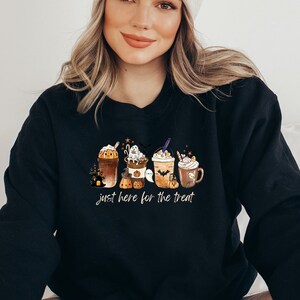 Halloween Sweater for Women Men Girls Boys Vintage Halloween Sweatshirt Crewneck Coffee Sweater Coffee Shirt Halloween shirt