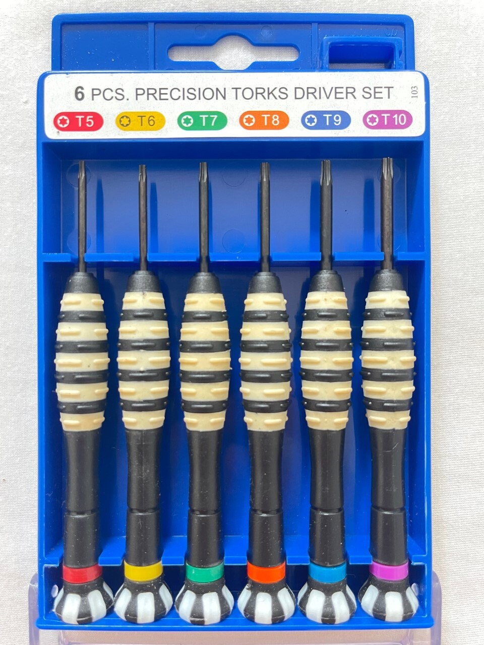 Destornillador de precisión Armway TORX 6 uds set T5,T6,T7,T8,T9,T10-Kit de  reparación para ordenador, teléfono móvil/anteojos/cámara/reloj/PC/iphone/ipad/  -  España