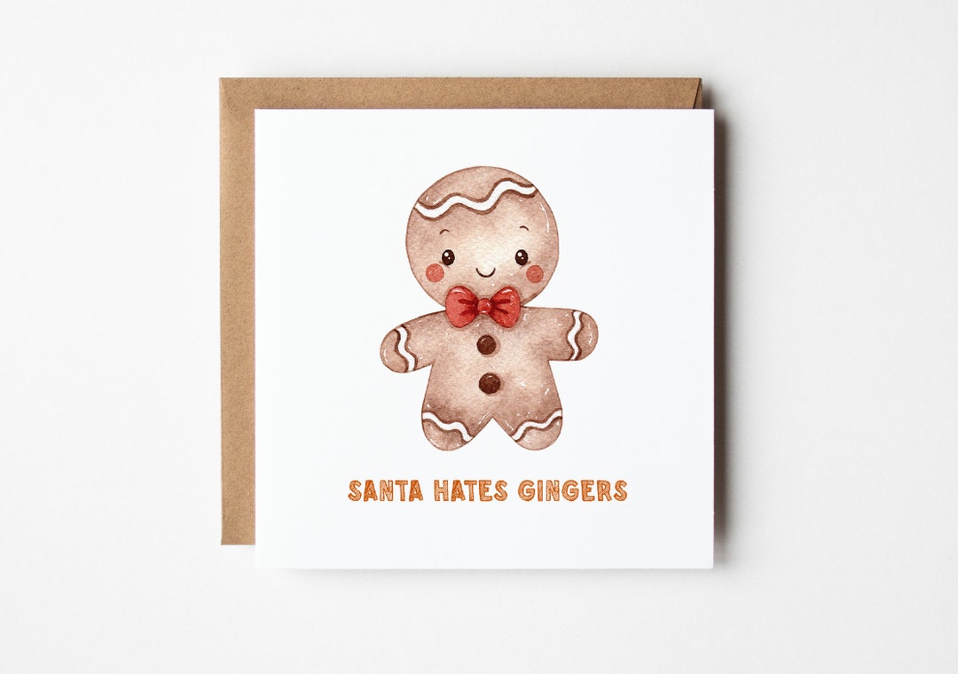 Santa Hates Ginger Christmas Card Funny Rude Card - Etsy UK
