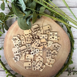 10 abbellimenti decorativi in legno per la casa, abbellimenti artigianali in legno, abbellimenti per la casa in legno, materiali per l'artigianato, materiali per la creazione di biglietti.
