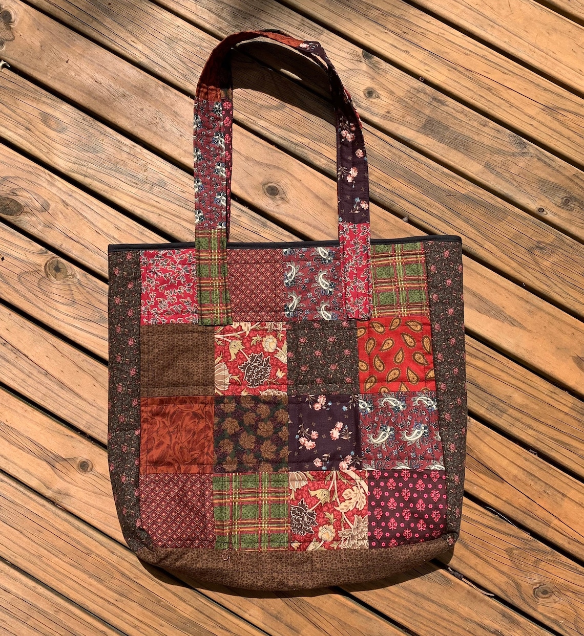Patchwork Quilted Tote Bag Pattern PDF Etsy