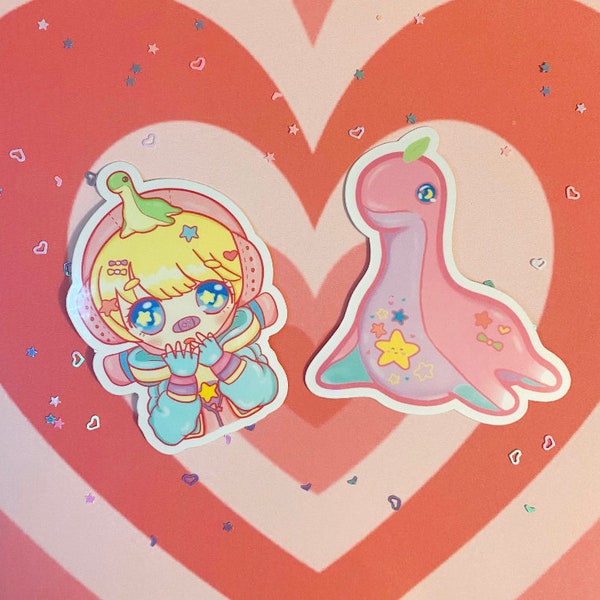 kawaii buddies stickers | apex legends | wattson | nessie | cute holographic stickers