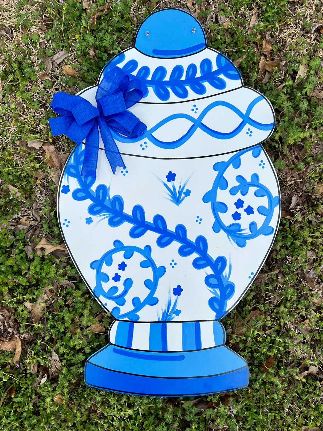 Chinoiserie Jar Door Hanger Ginger Jar Door Hanger DIY Chinoiserie Etsy