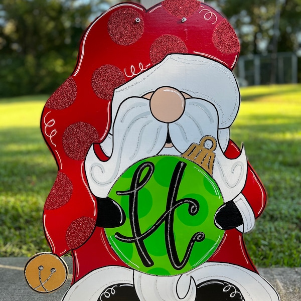Santa Gnome Door Hanger