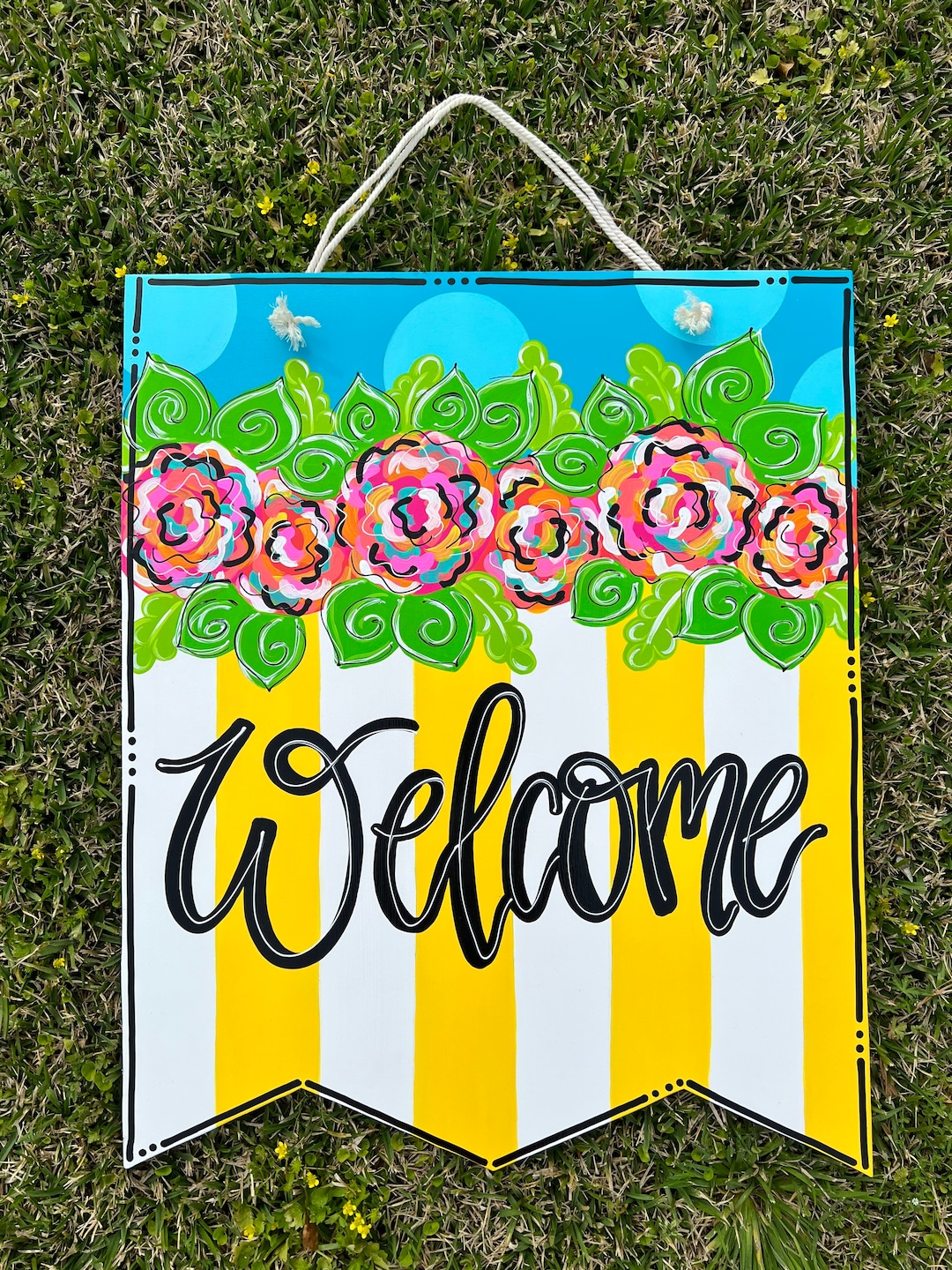 Spring Door Decor - Summer Door Decor - Spring Door Hanger - Summer ...