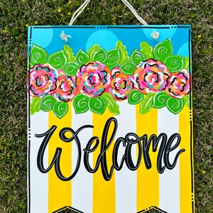 Spring Door Decor - summer door decor - spring Door hanger - summer door hanger - personalized door hanger - spring wreath - summer wreath