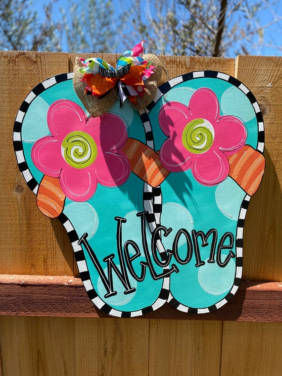 Flip Flop Door Hanger Etsy