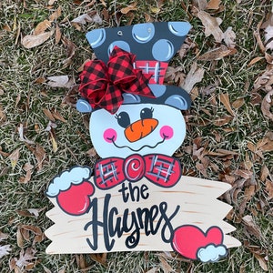 Mr. Snowman Door Hanger