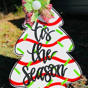 Christmas tree cake door hanger!