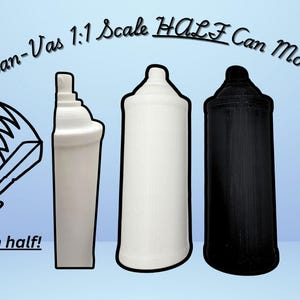 Half Can-Vas 1:1 Scale Spray Paint Half Can Model Blank Canvas for Artwork