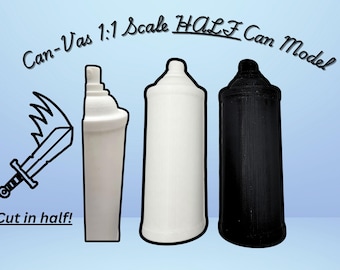 Half Can-Vas 1:1 Scale Spray Paint Half Can Model Blank Canvas for Artwork