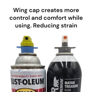 Uprok 2 finger wing adapters convert male spray paint cans to female to allow a wider variety of cap variants