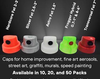 Fat and Wide Spray Paint Cap Variety Pack
