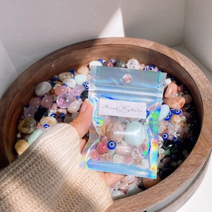 1 Scoop Crystal Confetti, One Scoop Crystal Mix, Surprise Crystal Confetti, Pocket Stone, Crystal Chips, Evil Eye, Mini Sphere, Crystal gift