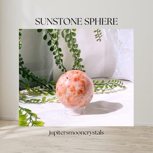 Sunstone crystal Sphere, golden Sunstone Crystal, Crystal Sphere, Natural Sunstone, for confidence, for strength, High Quality Sunstone