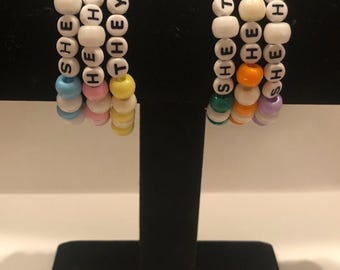 Pronoun Candy Bracelet | Queer, LGBTQ, Pride