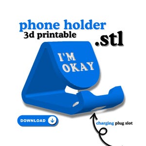 3D Phone Stand or Holder for Accessories with Stl Files & Cell Phone Holder, 3D Printing, Phone Stand For Desk, 3D Printed Decor