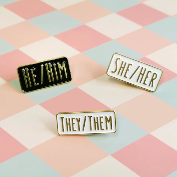 Bulk Pronoun Pins Etsy